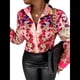 thumbnail image 3 of Blusas para Mujer, con Botones, Estilo Informal, de Negocios, de Larga, Elegantes y Sexys. Estampado Rosa XL, 3 of 9