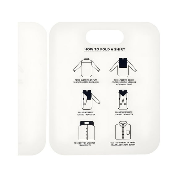 CCOCC 2Pcs Professional Shirt Folding Board PP Simple Laundry Organizer