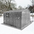 thumbnail image 4 of 10ft x 8ft Outdoor Storage Sheds, Metal Waterproof Tool Sheds with Aluminum Frames & Window & Punched Vents & Hinged Lockable Doors, Heavy-Duty Sheds Unit for Patio Storage, Chicken Coop,, 4 of 7