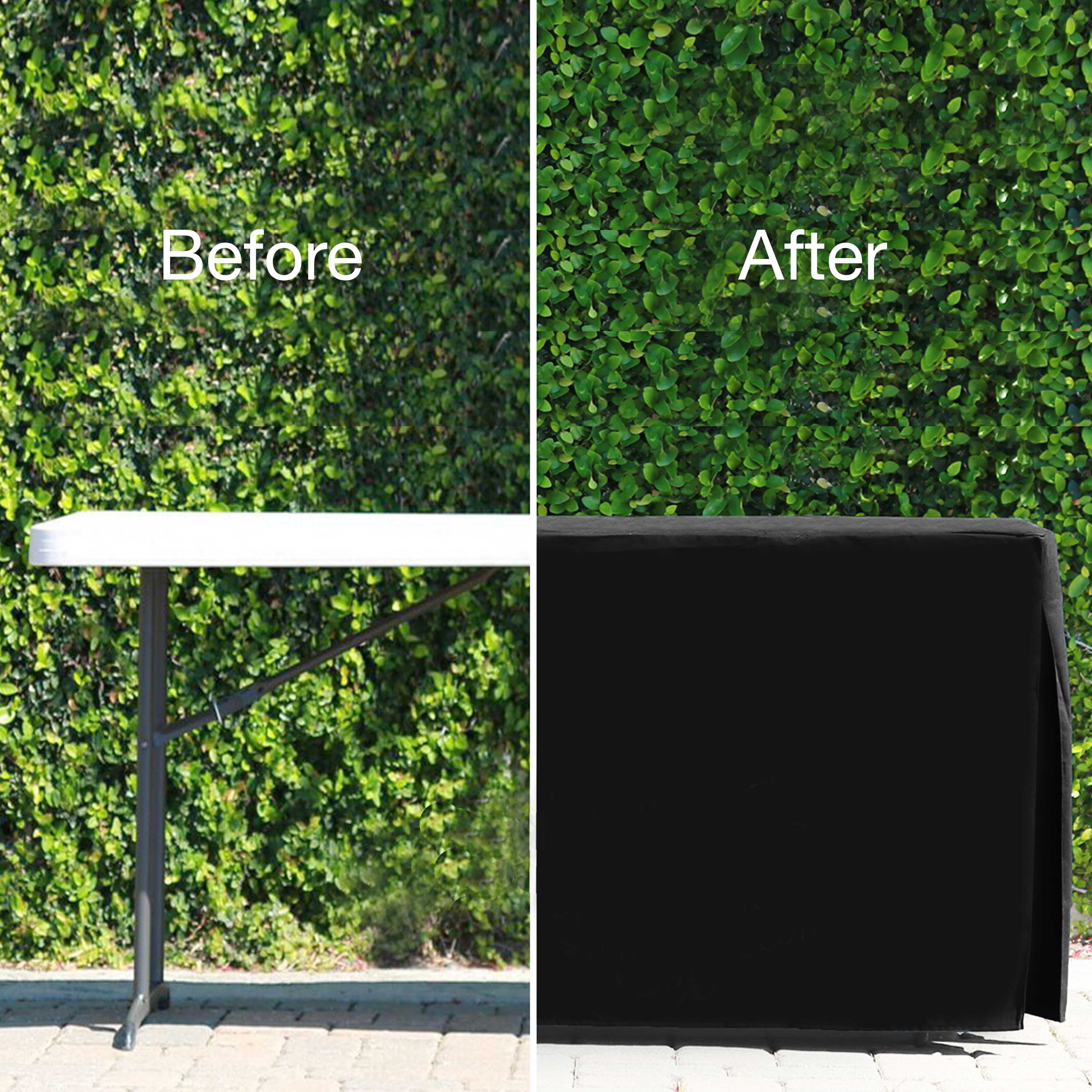 Tablevogue 48" x 24" Fitted Tablecoth Cover, Multiple Colors and Sizes Available