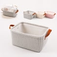 thumbnail image 7 of Large Capacity Baby Storage Basket, Corduroy Nursery Organizer with Handles for Toys, Clothes and Diapers, Soft Storage Bin for Baby Room, Birthday Gift Idea, 7 of 7