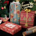 thumbnail image 1 of Papel de regalo de Navidad, hecho de papel Kraft reciclado, paquete de 10 70x50cm XianweiShao 8390611317782, 1 of 1