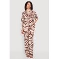 thumbnail image 2 of Women's Crepe Knit Zebra Print Shirt, 2 of 4