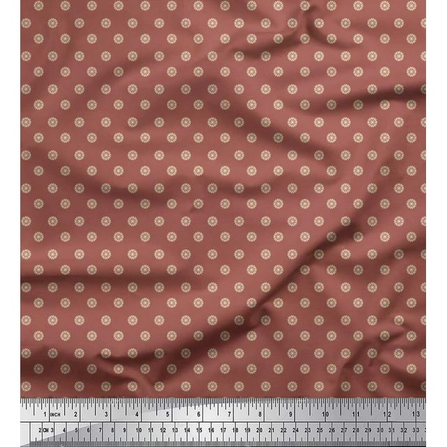 Soimoi Poly Georgette Fabric Artistic Floral Shirting Print Sewing Fabric Yard 52 Inch Wide