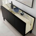 thumbnail image 5 of Marble Yellow Table Runner 48 Inches Long, Modern Abstract Ink Painting Luxury Kitchen Coffee Dining Table Decoration for Home Party Birthday Wedding Home Decor 13x48 Inches, 5 of 8