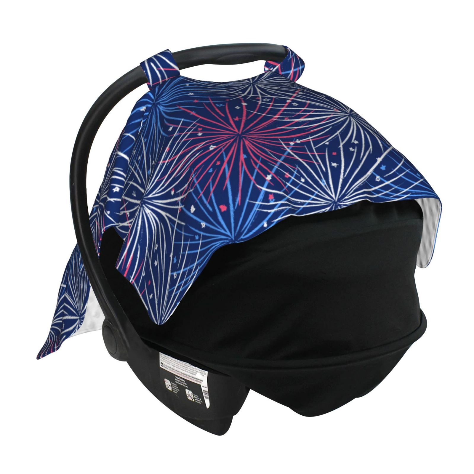 Car Seat Cover Baby - Ireworks In The Night Sky Breathable Infant Car Seat Cover for Baby Carseat, Lightweight Comfort Baby Essentials Must Haves Newborn Stuff for Girl Boy