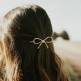 thumbnail image 3 of Metal Bow Hairpins Elegant Hair Clips For Women Girls Stylish Barrettes Minimalist Hair Accessories Hair Pin Fashion Bows, 3 of 4
