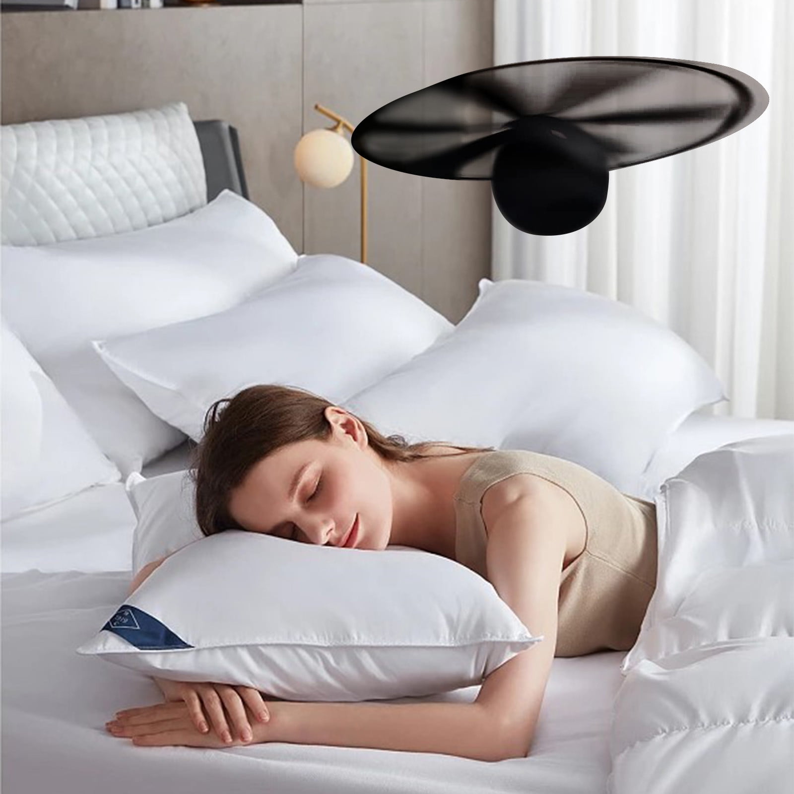 Flying Alarm Clock, Run Away Rotating Vibrating, for Heavy Sleepers Kids, Multipurpose, Bedroom Decor, Battery Powered, Unique Wake-Up Gift
