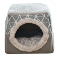 thumbnail image 4 of Greeniant Mascota perro gato nido cama almohadilla cachorro cálido cueva casa otoño invierno habitación cerrada carpa plegable estera para dormir Perchas para gatos Gris SG, 4 of 8