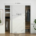 thumbnail image 2 of Bypass Sliding Door Track Hardware 72", Wardrobe Closet Door Steel Track Set, Easy to Install,Smoothly and Quietly, for 2 Door System, 2 of 6