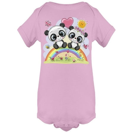 

Adorable Pandas On Rainbow Bodysuit Infant -Image by Shutterstock 24 Months