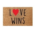 thumbnail image 3 of Wovilon Valentine's Day Door Mat 19.7"X31.5"(Love Wins), Polyester Non-Slip and Washable Doormat, Love Doormats for Seasonal Holiday Indoor Outdoor, Valentine Wedding Anniversary Couple Gift, 3 of 3