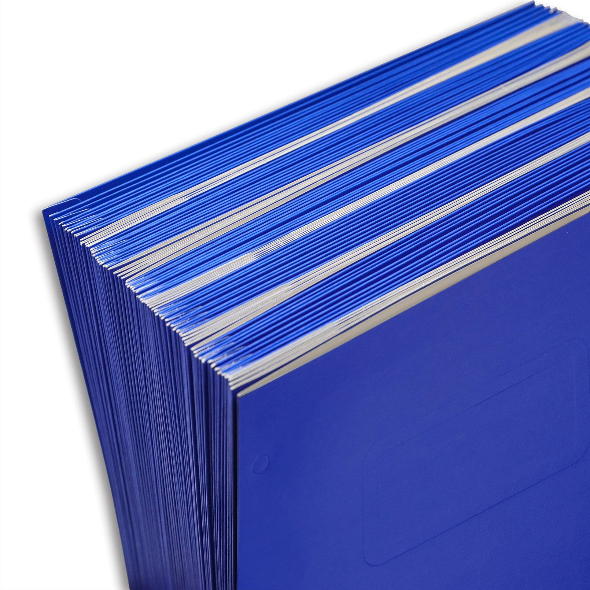 Pen + Gear 3-Prong Paper Portfolios with Pockets, 50-Count, Blue, Letter Size