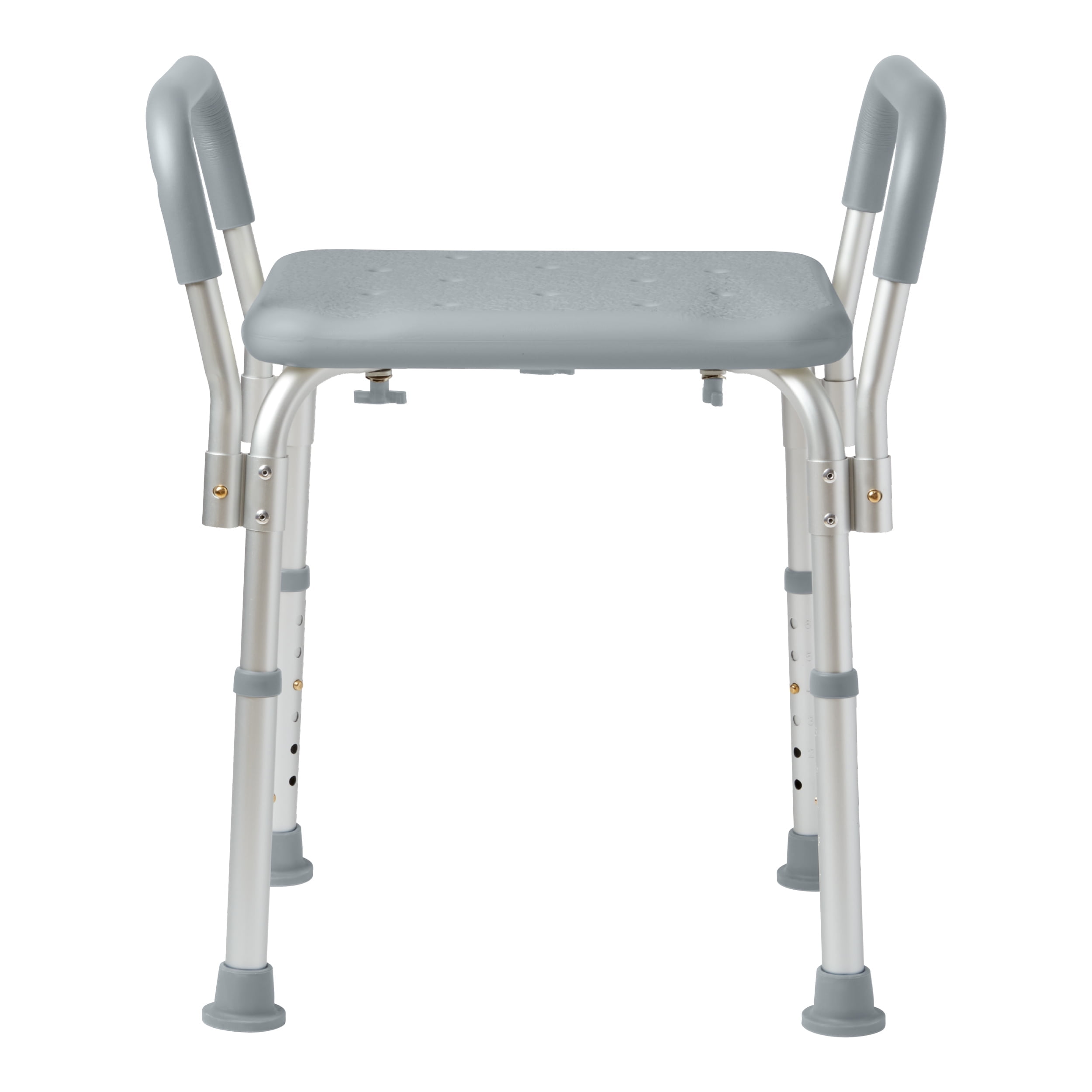 DMI Shower Chair Bath Seat – Adjustable Height 27-31”, Non-Slip Aluminum Frame, 300 Lb Capacity, Black, Tool-Free Assembly
