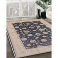 thumbnail image 2 of Ahgly Company Indoor Round Mid-Century Modern Carbon Gray Oriental Area Rugs, 8' Round, 2 of 6