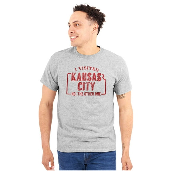 I Visited Kansas City Funny Souvenir Plus Size Crewneck Graphic Tee Shirt Brisco Brands 2X