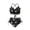 Bee Black Hexagon, variant on 80s or 90s Memphis Graphics Bikini High Waisted Swimsuit for Women Two Piece Twist Front Bathing Suit Sexy Push Up Cross Lace Up Swimsuits Top Pads Halter Bikinis Swim Bathing Suits