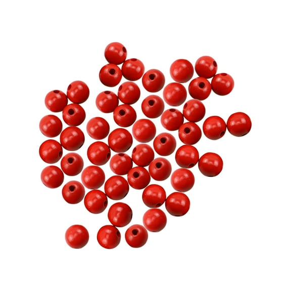 AURARMLET Bracelet DIY Bead Red Wood 100Pcs Making