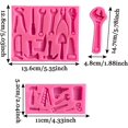 thumbnail image 1 of 3 Pieces Silicone Fondant Molds, Silicone 3D Hard Tools, Key Cake Mold, Suitable for Making Cakes(Pink), 1 of 5