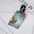 thumbnail image 5 of Luggage Tags for Suitcases, Woman Under Blossoming Tree Leather Bag Luggage Tags ID Label Tags Privacy Protection Travel Bag Labels, 5 of 6