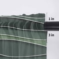 thumbnail image 5 of Sage Green Waves Valance Curtains for Kitchen/Living Room/Bathroom/Bedroom Window, Rod Pocket Small Topper Half Short Window Curtains Voile Sheer Scarf, Rustic Abstract Ombre Stripes Art 42"x18", 5 of 8
