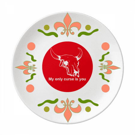 

My Only Curse Is You Art Deco Fashion Flower Ceramics Plate Tableware Dinner Dish