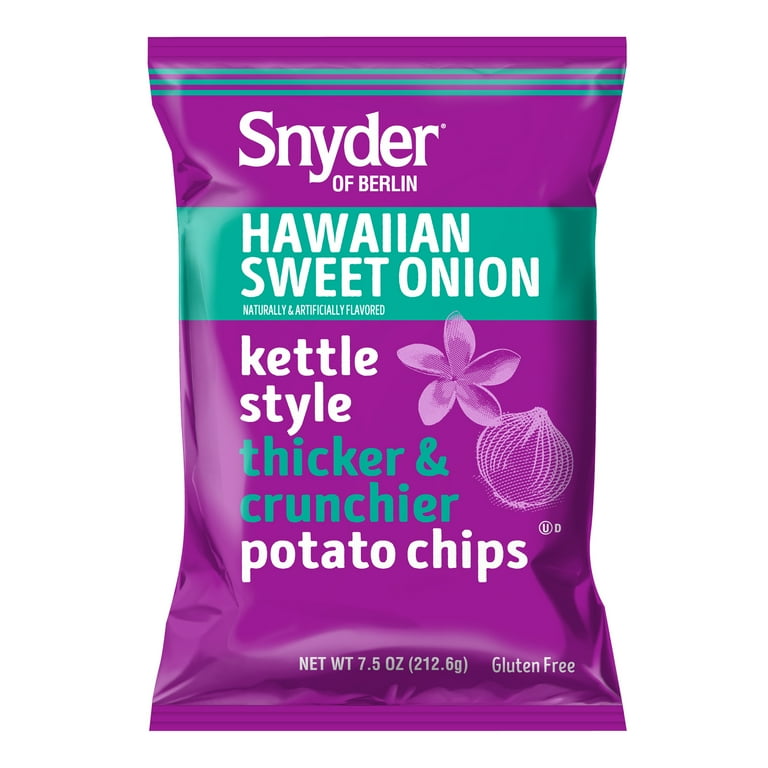 2 pack) Snyder of Berlin Hawaiian Sweet Onion Kettle Style