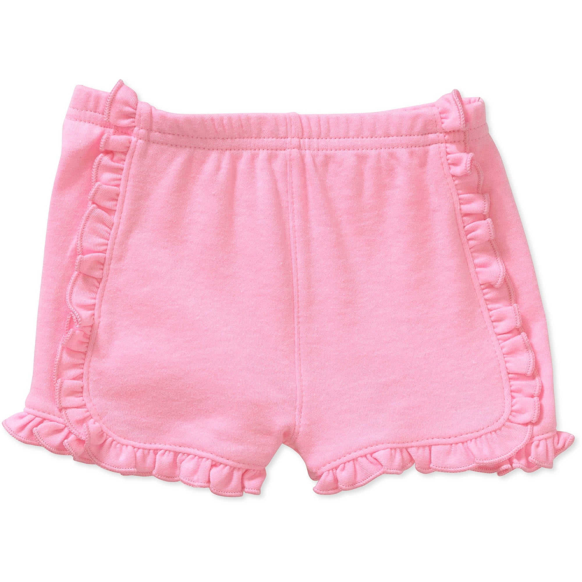 Newborn Baby Girl Solid Knit Ruffle Shorts