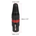 thumbnail image 2 of Conector XLR hembra de 3 pines, Conector de adaptador de micrófono, Conector de audio de micrófono, Negro, 3 unidades Unique Bargains micrófonos de videojuegos, 2 of 4