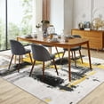 thumbnail image 6 of Yesfashion Carpets Area Rugs Washable 1150Gsm Velvet Pearl Velvet Washed Back Folded Printed Rug Abstract-Crisscross Black Gold 9*12ft, 6 of 7