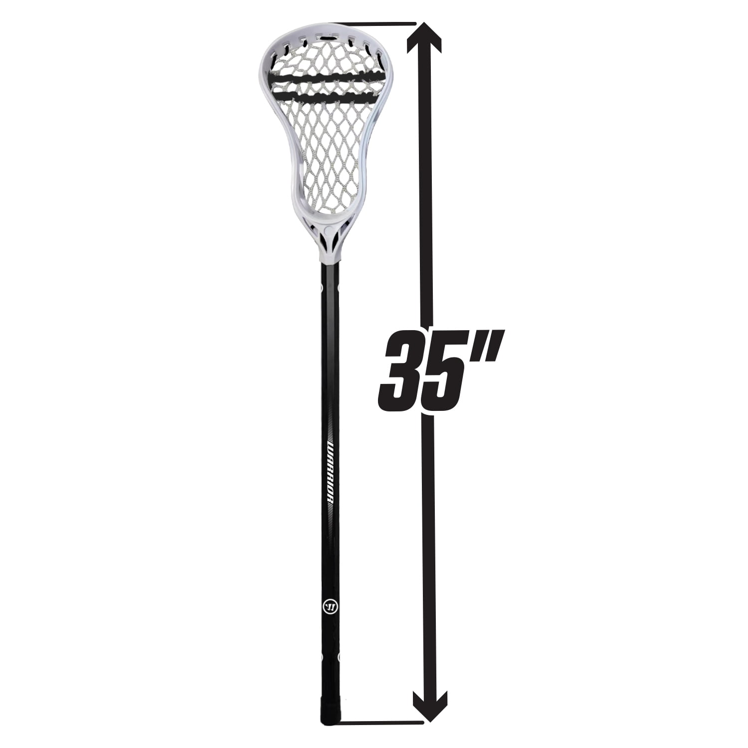 Warrior Junior Recreational 35" Aluminum Lacrosse Player Stick - Unisex - Black - Designed for Fun