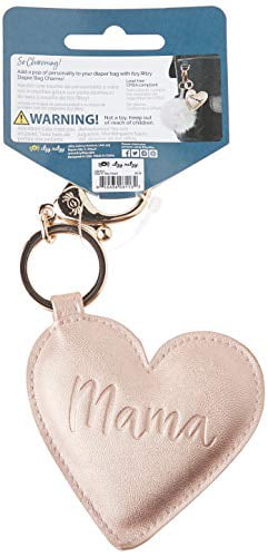 Keychain and Luggage Marker; Measures 6” Long and 3” Wide; Features Durable Clasp and Trendy Gold Hardware Itzy Ritzy Diaper Bag and Purse Charm Mama