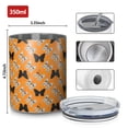 thumbnail image 4 of 12oz Coffee Tumblers Orange Black Butterfly Pattern Stainless Steel Vacuum Insulated Travel Tumbler Coffee Cups Mug with Lid and Straw with Cleaning Brush for Cold & Hot Drinks, 4 of 5