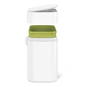 simplehuman Compost Caddy, Detachable and Countertop Bin, 4 Liter / 1.06 Gallon, White