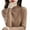 Camel M, variant on Women Sweater Long Sleeve Mid Collar Pullover Sweater Soft Stretchy Solid Color Knitted Bottom Layer Top for Daily Wear