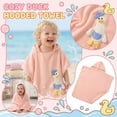 thumbnail image 2 of Kids Hooded Towel Poncho, Ultra Soft Coral Fleece Baby Bath Robe, Quick Dry Animal Cape for Toddlers, Goose Design Swim Beach Gift, 2 of 6