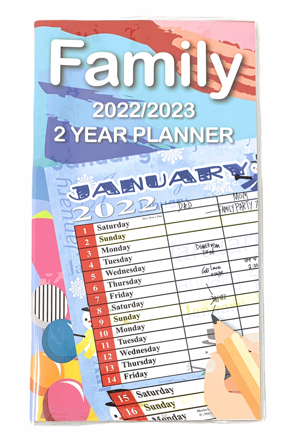 2 year 2022-23 Monthly Planner Calendar Organizer Pocket/Purse Size  6 X 3.1/2” 