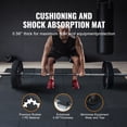 thumbnail image 2 of 0.56 Inch Thick Gym Floor Mats, blocks 12 pcs, Hose, 12 Tiles Rubber Top with EVA Foam, Interlocking Puzzle Gym Mats for Gym, for garage gym kitchen workshop and commercial floor use, Black, 2 of 7
