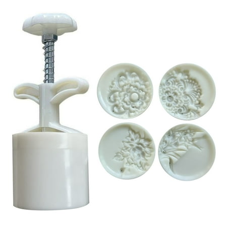 

Plastic Mooncake Moulds Flower Shape DIY Pastry Gadget for Mid-Autumn Festival
