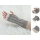 thumbnail image 2 of INSPIRE CHIC Guantes sin dedos de punto elástico con agujero para el pulgar en encaje para mujer, gris claro - Talla única, 2 of 7