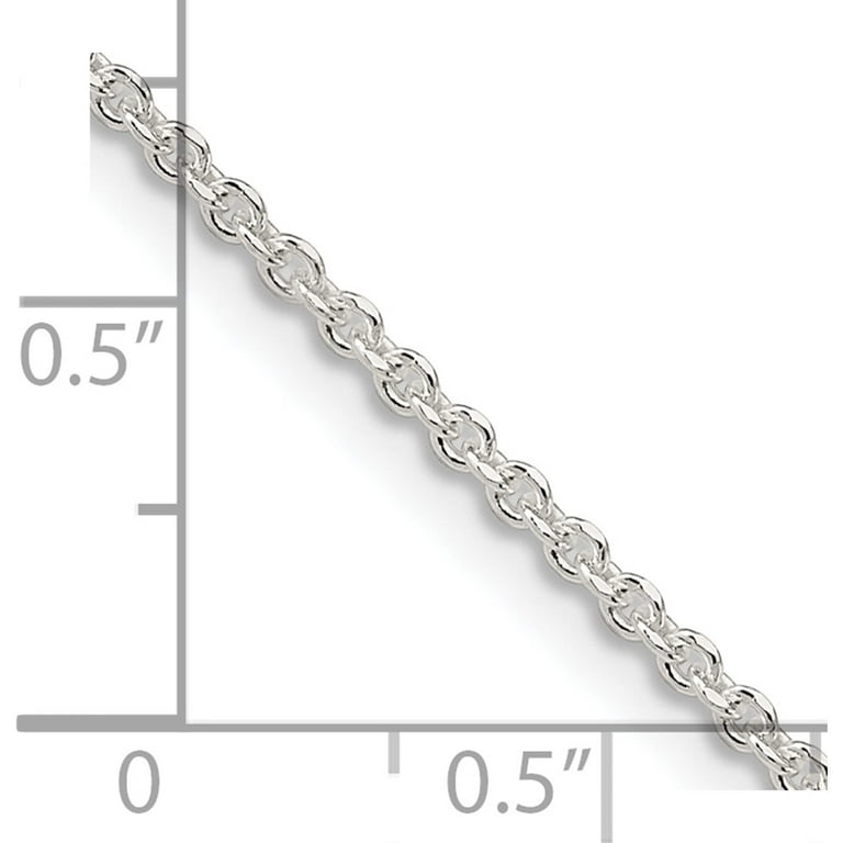 Sterling Silver 1.85mm Diamond-Cut Forzantina Cable Chain (24 X