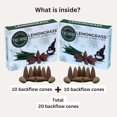 thumbnail image 3 of Lemongrass Backflow Incense Cones - Total 20 Incense Cones Waterfall - Dual Pack of 10 Incense Backflow Cones - Waterfall Incense Cones - Incense Waterfall Cones, 3 of 10