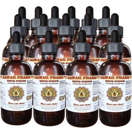 White Fungus (Tremella Fuciformis) Tincture, Organic Dried Mushrooms Liquid Extract, Yin Er, Herbal Supplement 15x4 oz