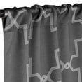 thumbnail image 2 of Superior Trellis Blackout Grommet Curtain Panel Pair, Set of 2 Curtains, 42"W x 63"L, Charcoal, 2 of 6
