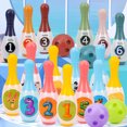 thumbnail image 1 of OUNONA 1 Set Bowling Indoor Sports For Lightweight Bowling Balls Pins Fun For Skill Development Hand Eye Coordination, 1 of 7