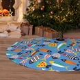 thumbnail image 6 of Lsque Cute Flat Fish Print Christmas Tree Skirt, Tree Skirt with Ties or Velcro, Perfect for Holiday Decorations, Halloween, and New Year-36", 6 of 7