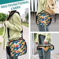 thumbnail image 6 of ALAZA Abstract Colorful Line Shape Lunch Box Insulated Lunch Bag Cooler Tote with Shoulder Strap, 6 of 7