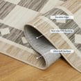 thumbnail image 4 of Memoryfield Checkered Area Rug 5' x 7', Washable, Non-Slip Low-Pile Carpet with Modern Geometric Design for Living Room, Bedroom & Dining Room, Beige, 4 of 6