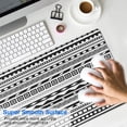 thumbnail image 4 of Long Mouse Pads for Desk,Black Geometric Triangle Striped Pattern Desk Mats on Top Of Desks, Desk Mouse Pad Extra Large with 3mm Non-Slip Base and Stitched Edge for Gaming,Office,Work,Home 35.4"x15.7", 4 of 6