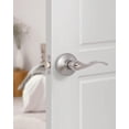 thumbnail image 4 of Door Levers Interior Keyed Difference Entry Front/Bedroom Wave Style Door Handles for Left and Right Opened Door with Lock and Keys Set in Satin Nickel, 4 of 6